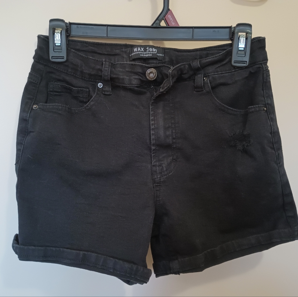 Wax Jean Black Shorts